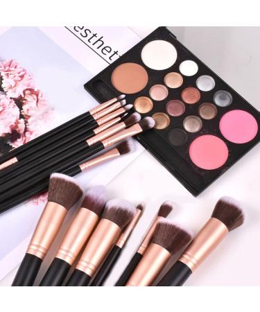 Buy Zhurson 14-Part Red-Gold Makeup Brush Set | Face & Eye Brushes for Foundation Powder & Eyeshadow - International Shipping Available - Buy Online on GoSupps.com