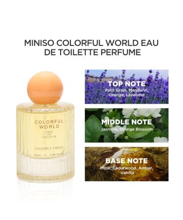 MINISOO Perfume for Women EDT Luxury Perfume with Long Lasting Fragrance for Everyday Wear Floral and Fruity Fresh Scent Colorful World Serie (Gingerly Fresh) 50ML - Buy Online on GoSupps.com