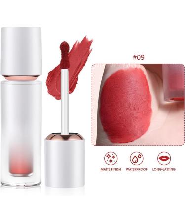 dijuidy Matte Lip Gloss Waterproof Smooth Lipstick Portable Travel Bag Beauty Makeup Removable for Women Girls Ladies Type 9 - Buy Online on GoSupps.com