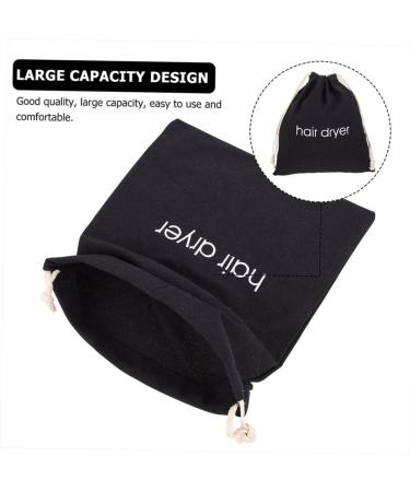 Baluue 8 Pcs Hair Dryer Storage Bag Hair Crimping Tool Hairdryer Drawstring Bag Storage Bags Black Fabric - Buy Online on GoSupps.com