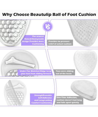 Metatarsal Pads for Women - Ball of Foot Cushions & Comfort Pads for Heels | Pain Relief for High Heel Wearers (Clear & Beige - Buy Online on GoSupps.com