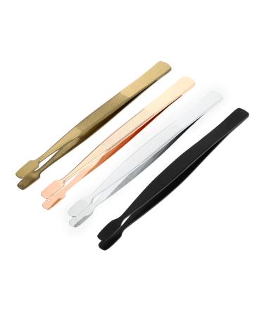 Adocarn 12 pcal philatelic tweezers collect stamps tongs stamp-duck clip professional tweezers stamp tweezers wide clip rustproof steel letter as shown in 11x0.5cmx3pcs