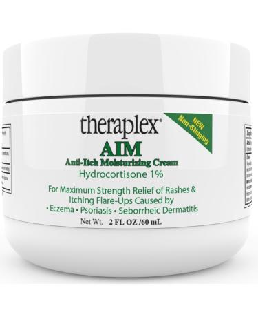 Theraplex AIM - Anti-Itch Moisturizing Cream (2 oz) - Helps Relieve Itching Dermatitis Psoriasis and Rashes - Anti Itch Cream Helps Repair and Restore The Skin's Natural Protective Barrier 2 Ounce