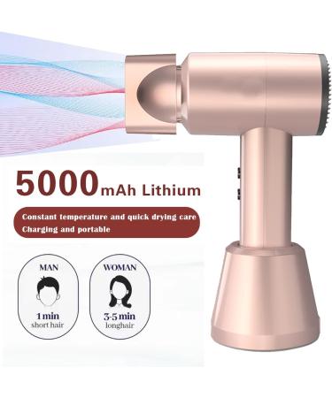 Cordless Hair Dryer for Women Rechargeable Wireless Blow Dryer Travel Hair Dryers Fasting Drying Light and Quiet for Kids Outdoor Camping Pink - Buy Online on GoSupps.com