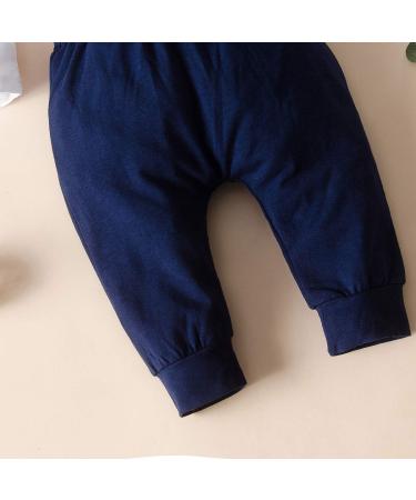 Haokaini Baby Boy First Birthday Bow Tie Romper Navy Blue 3-9 Months - Buy Online on GoSupps.com