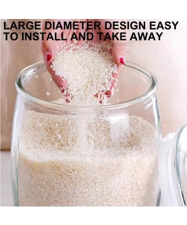 Sions Clear Glass Rice Dispenser Grain Storage Bucket with Sealing Lid Multifunctional Flour And Grain Container Creative Glass Food Storage Container 6kg - Buy Online on GoSupps.com