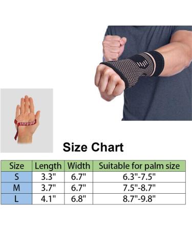 Faletony Wrist Bandage Set - Copper Wrist Support for Sports Fitness & Bodybuilding | Optimal Wrist Splint for Strength Training - Buy Online on GoSupps.com