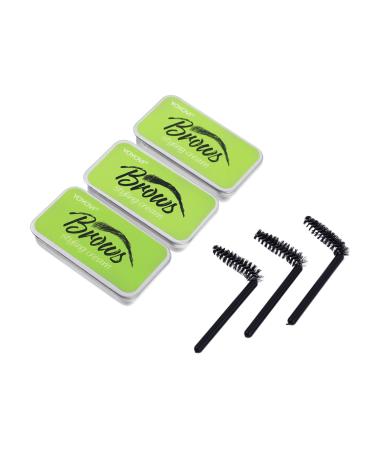 DRESSOOS 3 Sets Natural Mascara Waterproof Eyebrow Gel Natural Brows Styling Gel Makeup Accessory Brow Cream