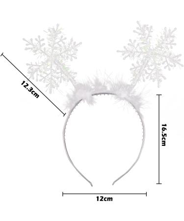 NAUZE 5 Pieces Christmas Snowflake Headband Glitter Headwear Christmas Head Boppers for Women Girl Christmas Hair Accessories - Buy Online on GoSupps.com