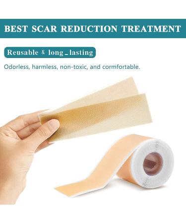 Medical Grade Silicone Scar Tape - 4CM x 150CM | Effective Scar Removal & Reusable for Keloid, Surgery & Acne - Waterproof & Soft Silicone Strips - Buy Online on GoSupps.com
