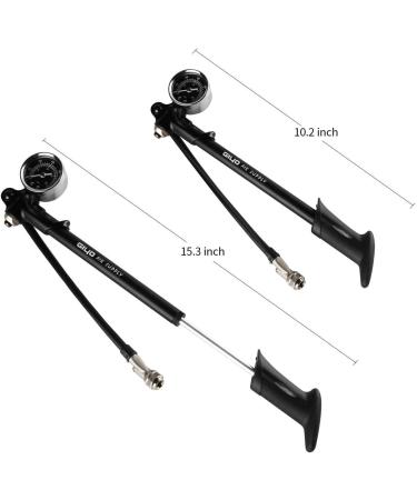 GIYO High Pressure Shock Pump - 300 PSI Max - Fork & Rear Suspension - Lever Lock Nozzle - No Air Loss - Black - Buy Online on GoSupps.com