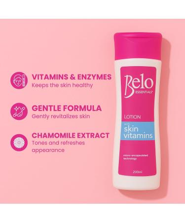 Belo Essentials Body Lotion with Skin Vitamins Lightweight Formula Quick Absorb Soft Texture for Daily Skincare - 200ml Mass Beauty 200ml - Buy Online on GoSupps.com
