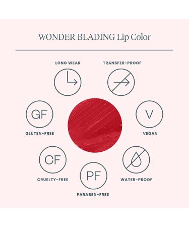 Wonderskin Wonder Blading Lip Stain Masque - Long-Lasting Waterproof Red Lip Tint - Transfer-Proof Lip Makeup (Hayley Masque) - Stain & Go - Buy Online on GoSupps.com