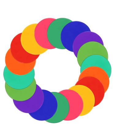 SIFENYU Spot Markers 10inch 18pcs Rubber Agility Dots Flat Cones Non Slip Sports Dots Floor Spots Agility Markers for Kids Soccer Football Basketball Speed Agility Training, Classroom Activities