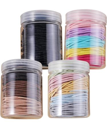minkissy 12 Boxes Hair Elastics Hair Bands Strong Hair Bands Hair Holder Elastic Hair Rings Hair Elastic Ropes Pigtail Band Curly Hair Ties Nylon Hair Bands Miss 4 Piece Set Seamless - Buy Online on GoSupps.com