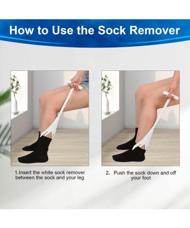 Supegear Sockenhilfe Set - International Sock Remover Aid for Women Men Seniors & Pregnant | Easy White Sock Puller Helper - Buy Online on GoSupps.com