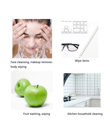MEYSO 200 Pieces Pure Cotton Dry Wipes | 100% Cotton Non-Woven Soft Disposable Cleaning Cloths | Gentle One-Way Face Wipes for Easy Hygiene - Buy Online on GoSupps.com
