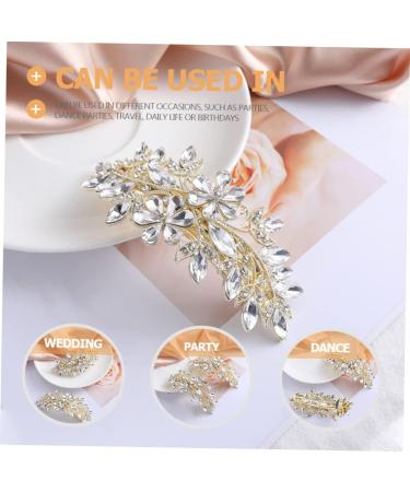 Beatifufu Flower Hairpin Spring Hairpin Girl Headdress Women Headdress Rhinestone Hair Barrette Women Hairpin Rhinestone Hair Clip Spring Hair Clips Lady Hair Clip Spring Hair Barrette - Buy Online on GoSupps.com