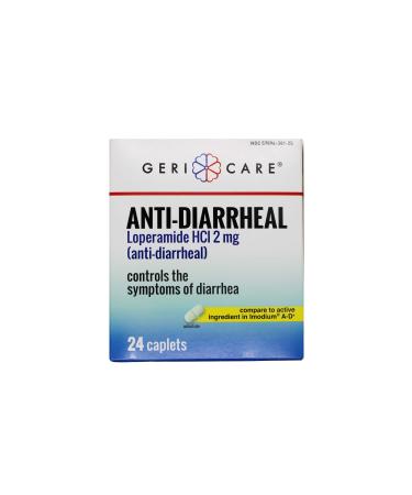 Gericare Pharmaceuticals Anti-Diarrheal Pills (Loperamide 2 mg/Blister Packed Caplet - 24 Count)