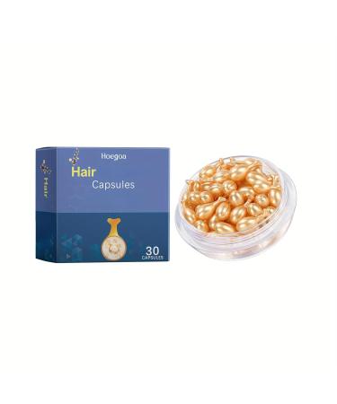 Hair Oil Capsules for Frizzy & Dry Hair - Nourishing Treatment Serum for Damaged Hair - 60 Caps Repair Formula - Buy Online on GoSupps.com