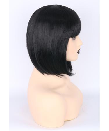 Topcosplay Women s Short Bob Wig - Black Straight Synthetic Wigs with Bangs for Cosplay Daily Wear Carnival & Mardi Gras - Buy Online on GoSupps.com