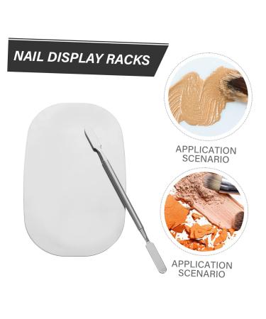 NOLITOY Makeup Palette Set - Stainless Steel Mixing & Nail Art Tool | Pro Cosmetology Kit - 12.6x7.5cm Painting Palette for Flawless Foundation & Makeup Application - Buy Online on GoSupps.com