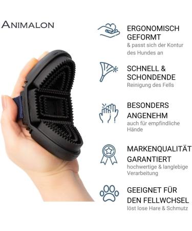 Animalon Shorthair Striegel for Dogs | Innovative Fur Care Brush for Short-Haired Dogs | Gentle Fur Care - Small Blue - Buy Online on GoSupps.com
