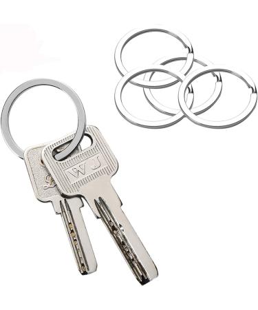 10 Pack 1 Inch Silver Flat Key Rings - Metal Keychain Split Rings for Home, Car, Office Keys - Buy Online on GoSupps.com