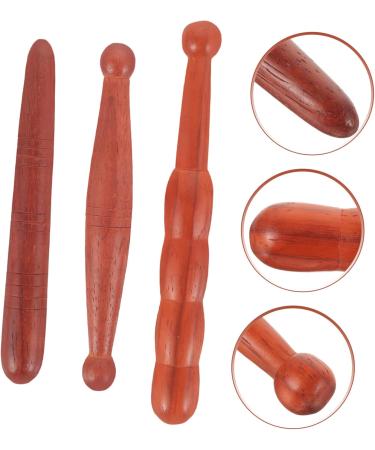 Solustre 15 STK Acupressure Stick - Portable Wooden Deep Tissue Massage Roller & Hand Foot Massager | International Shipping Available - Buy Online on GoSupps.com
