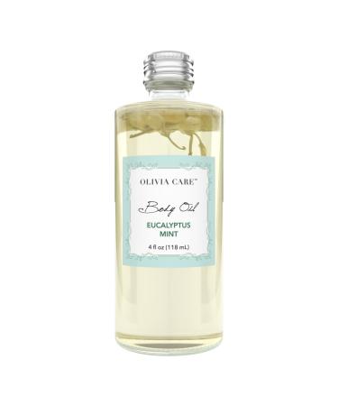 Olivia Care Body Oil Eucalyptus Mint Vegan & Natural | Hydrating & Moisturizing - Infused with VITAMIN E  K & Omega Fatty Acids - Refreshing Fragrance - Reduce Dry Skin  Anti-Aging Properties (Eucalyptus Mint)
