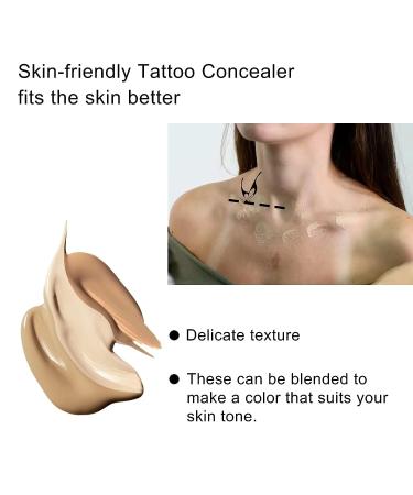 Invisible Tattoo Cover Up Concealer | Waterproof & Long Lasting | 2 Colors/Set - Buy Online on GoSupps.com