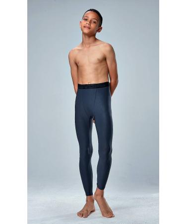 DEVOPS 2 Pack Youth & Boys Thermal Compression Baselayer Set - Fleece Lined Pants & Long Sleeve Top - Medium - Black/Charcoal - Buy Online on GoSupps.com