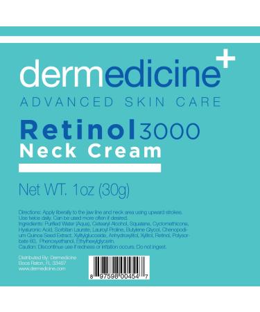 Neck Tightening Cream with Retinol 3000 | Anti-Aging Lotion for Sagging Skin | Firm & Smooth Wrinkles | Youthful Neck & Chest | 1 fl oz - Buy Online on GoSupps.com