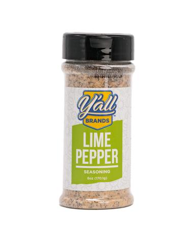 Y'all Brands Lime Pepper Seasoning, Premium Quality All-Natural Gluten-Free Easy and Delicious Seasoning for Chicken, Fish, Shrimp, & Pork Chop - 6 oz