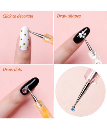 Qufiiry 20-Piece Nail Brush Set with Dotting Pen | Acrylic Brushes for Gel Nails & UV Gel Designs - Buy Online on GoSupps.com