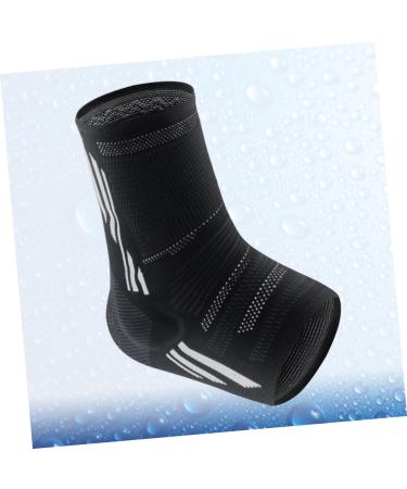 FRCOLOR Silicone Ankle Sleeve Socks - Achilles Tendon Support & Arch Braces for Men | Fake Soccer & Football Protective Gear | 24x10cm Black - Buy Online on GoSupps.com