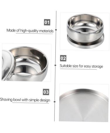 FRCOLOR Stainless Steel Shaving Soap Bowl - Rustproof Razor Shell Hair Care Cup 11x5.5cm - Ideal for Men s Grooming - Buy Online on GoSupps.com