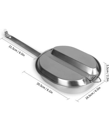 Goetland 304 Stainless Steel US Military Mess Kit Plate Set - Ideal for Camping, Hiking, Picnics, BBQ, and Beach - Buy Online on GoSupps.com