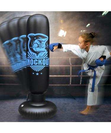 Kids Inflatable Punching Bag with Stand & Gloves | Freestanding Boxing Bag - Buy Online on GoSupps.com