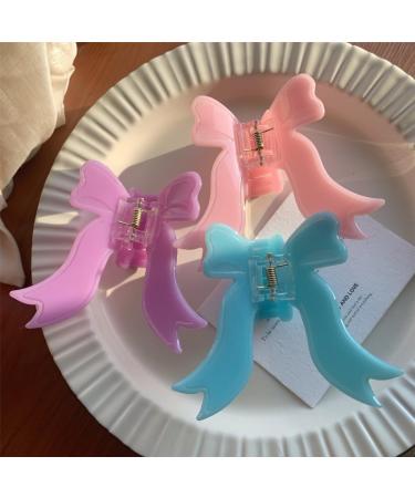 AJTUTUS Colorful Hair Claw Clip Balletcore Hair Jaw Clamps Cute Hair Catch Butterfly Barrettes Headdress Hairpin for Girl - Buy Online on GoSupps.com