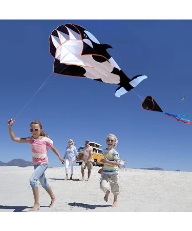 Hengda KITE-3D: Giant Black Dolphin Orcas Whale Breeze Kite for Kids & Adults - Buy Online on GoSupps.com