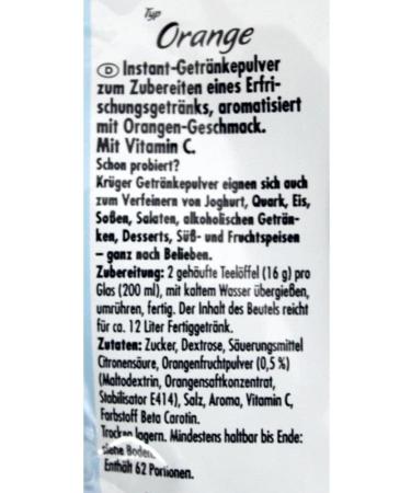  KR GER Orange Beverage Powder 1 Pack (1 x 1000 g) - Buy Online on GoSupps.com