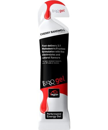 Torq Energy Gel Cherry Bakewell - 30g Carbohydrates - Box of 15 | Ideal for Sports, Cycling, and Running - Buy Online on GoSupps.com