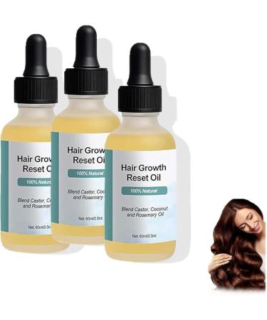 Nuvi Huile de croissance des cheveux huile de croissance et de r initialisation des cheveux s rum de croissance des cheveux 100 % naturel pour masque paississant et traitement de la perte de 3 pi ces.