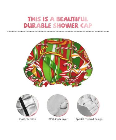 Merry Christmas Printed Shower Cap - Waterproof Bath Cap for Women - Fits All Head Sizes and Hair Textures - Buy Online on GoSupps.com