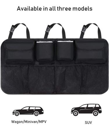URAQT Car Boot Organiser & Waterproof Kick Mats Set - Multi-Pocket Children's Travel Storage - Durable & Foldable - Black 87x45cm - Buy Online on GoSupps.com