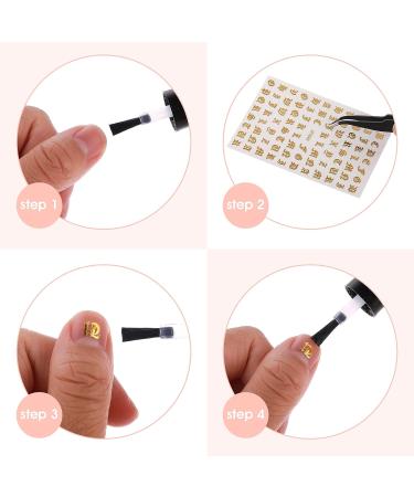 Cobee Holographic Letter Nail Art Stickers - 24 Sheets Old English & Butterfly Decals - 3D Self Adhesive Letters Numbers DIY Nail Charms - Buy Online on GoSupps.com