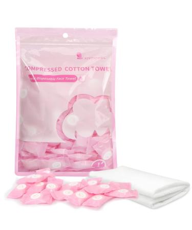 SimPolor 100/200 pieces compressed towels portable disposable one -way mini compressed toilet paper tablets household towels for travel camping hiking sport beauty salon pink pink 1 piece (100 pack)