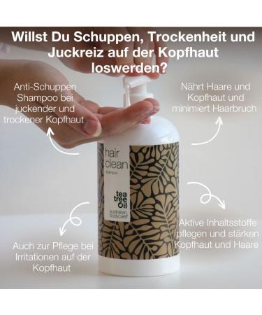 Buy 100% Vegan Anti-Dandruff Shampoo with Tea Tree Oil 500ml | Soothing Shampoo for Dry & Itchy Scalp | Ideal for Psoriasis Neurodermatitis & Scalp Pimples - Buy Online on GoSupps.com