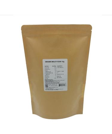 Organic Millet Flour 500g - Raw Vegan GMO-Free - Certified Organic Alternative to Wheat Flour - Thames Organic - Buy Online on GoSupps.com